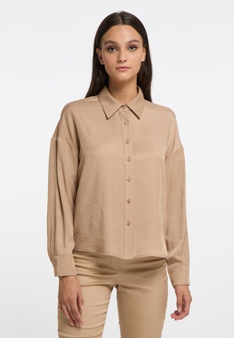 RISA Blouse in Bruin: voorkant