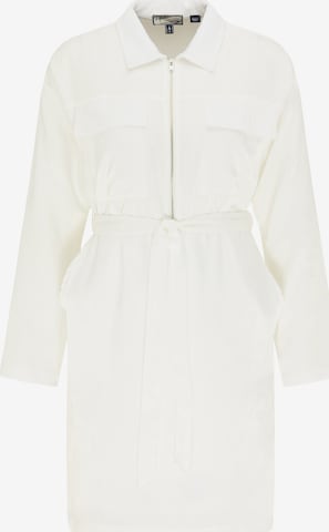 DreiMaster Vintage Shirt Dress in White: front