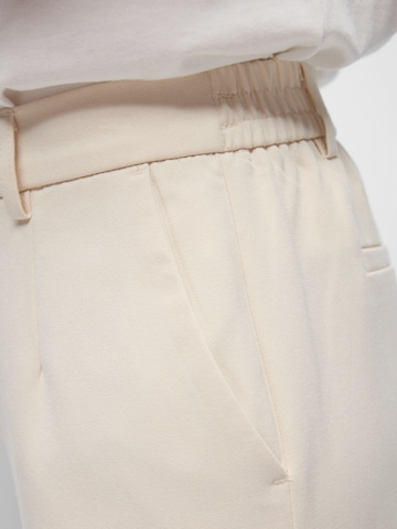 Wide leg Pantaloni con pieghe 'OBJLisa' di OBJECT in beige