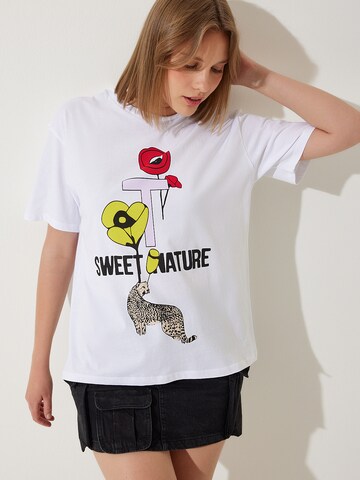 Happiness İstanbul Тениска в бяло