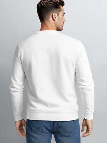 Neverless Sweatshirt 'Berg Herzschlag' in White