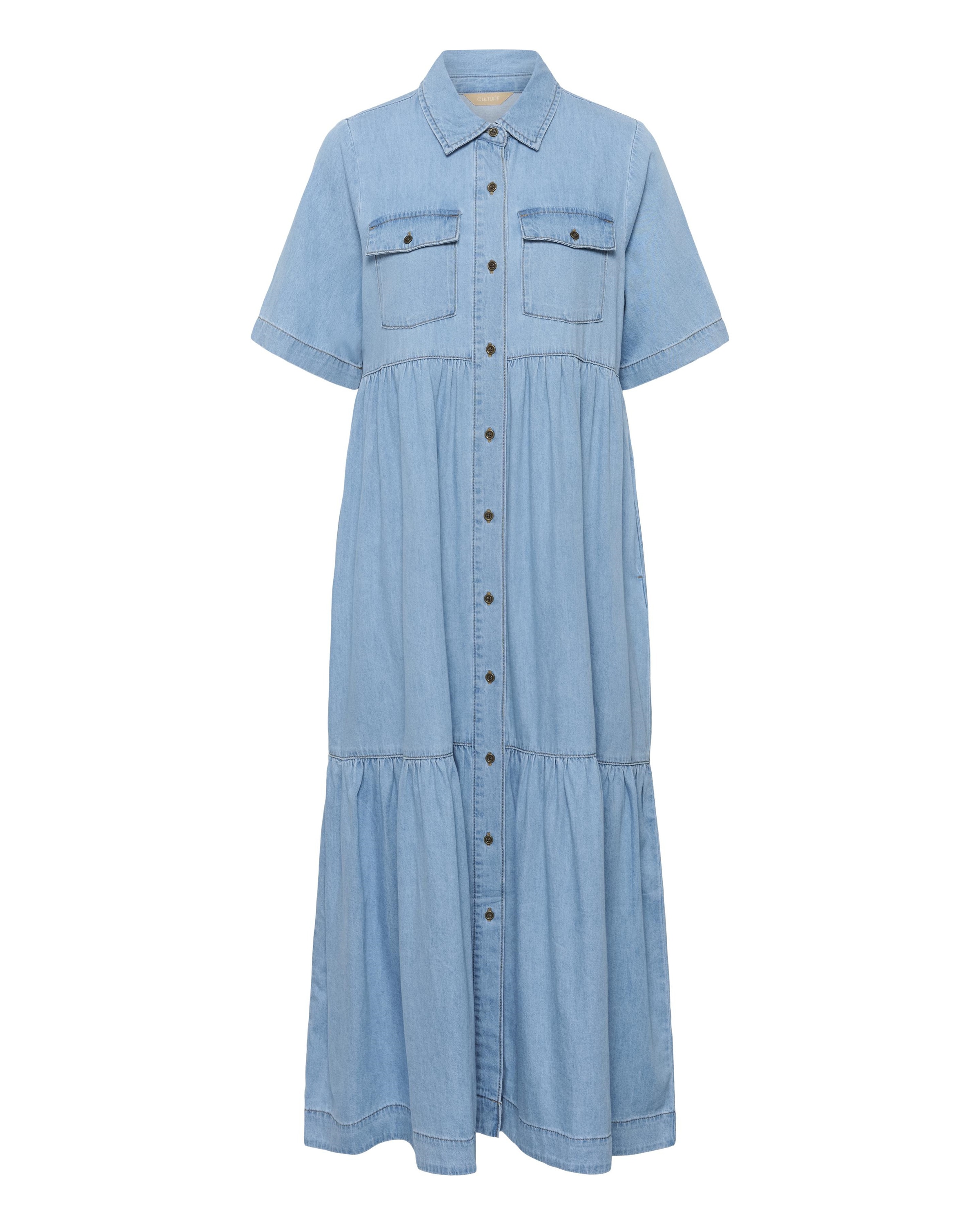 CULTURE - Vestido 'CUmona Arpa' em azul: frente