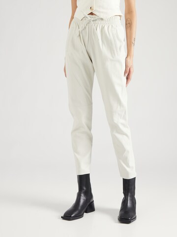 OAKWOOD Slim fit Trousers 'GIFT' in White: front
