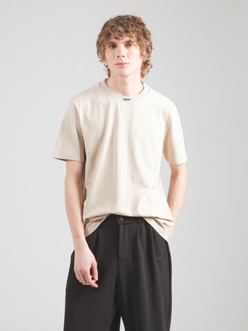 Maglietta di BOSS in beige: frontale