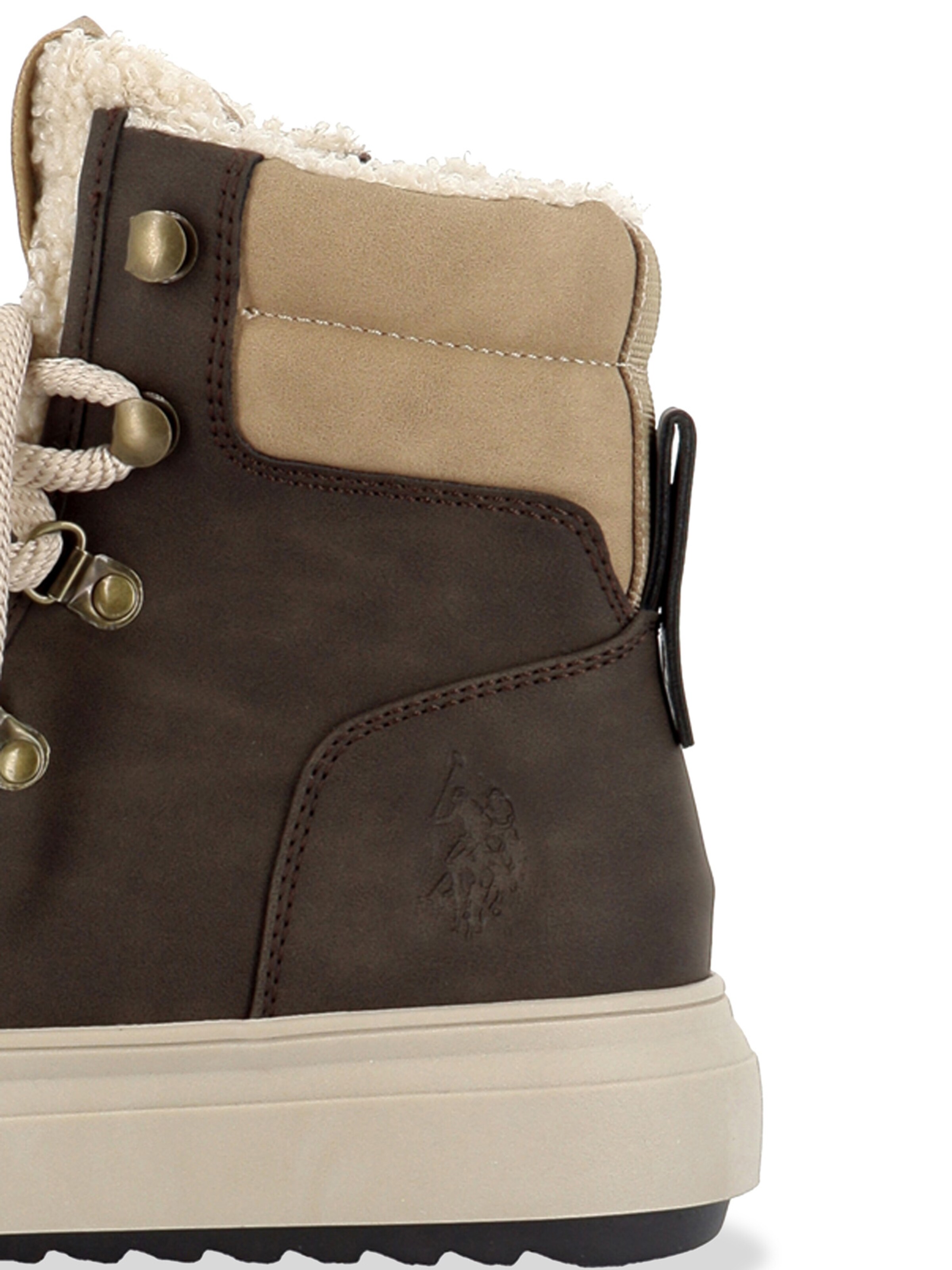 US POLO ASSN. - Botim com fivela 'Icy' em castanho: lateral