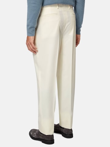 Coupe slim Pantalon à plis 'Gabardine' Boggi Milano en beige