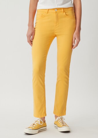 comma casual identity Slim fit Pants in Yellow: front