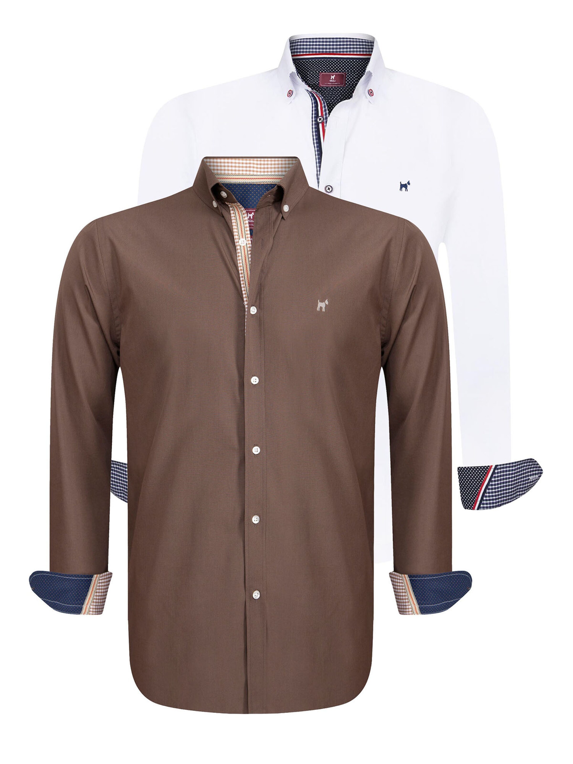 Williot Regular Fit Hemd in Braun: Vorderseite