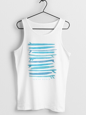 Neverless Shirt 'Surf Boards South' in White