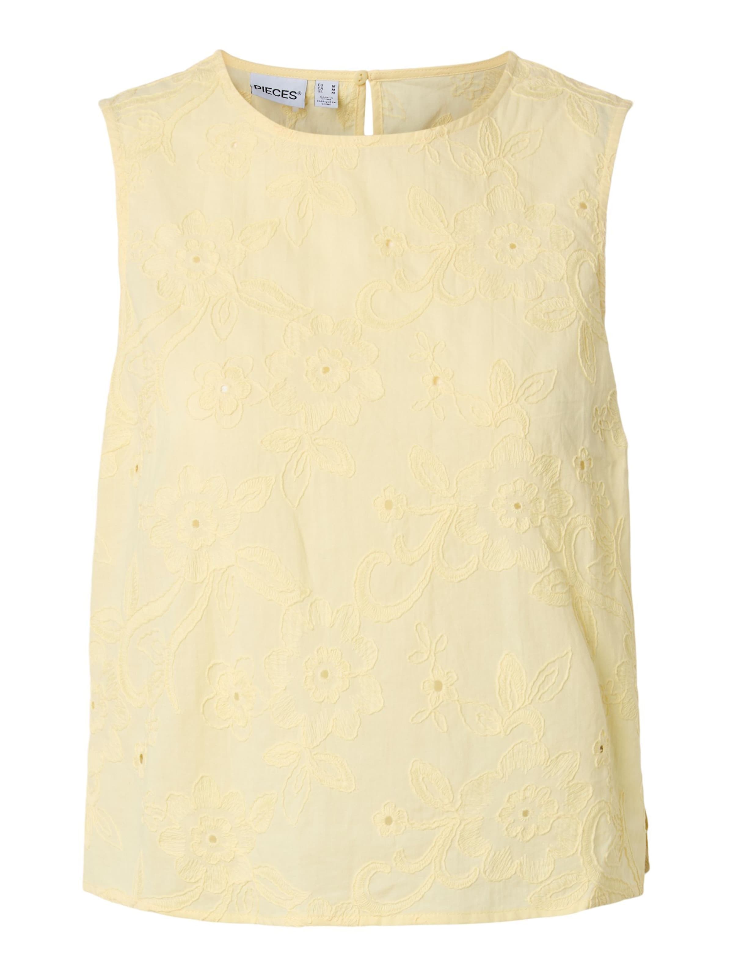 PIECES - Top en amarillo: frente