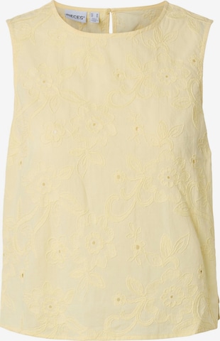 PIECES - Top en amarillo: frente