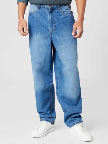 Urban Classics Loosefit Jeans '90‘s' in Blauw: voorkant