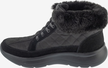 SKECHERS Lace-Up Boots in Black: front