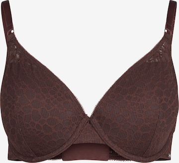 Skiny T-shirt Bra in Brown: front