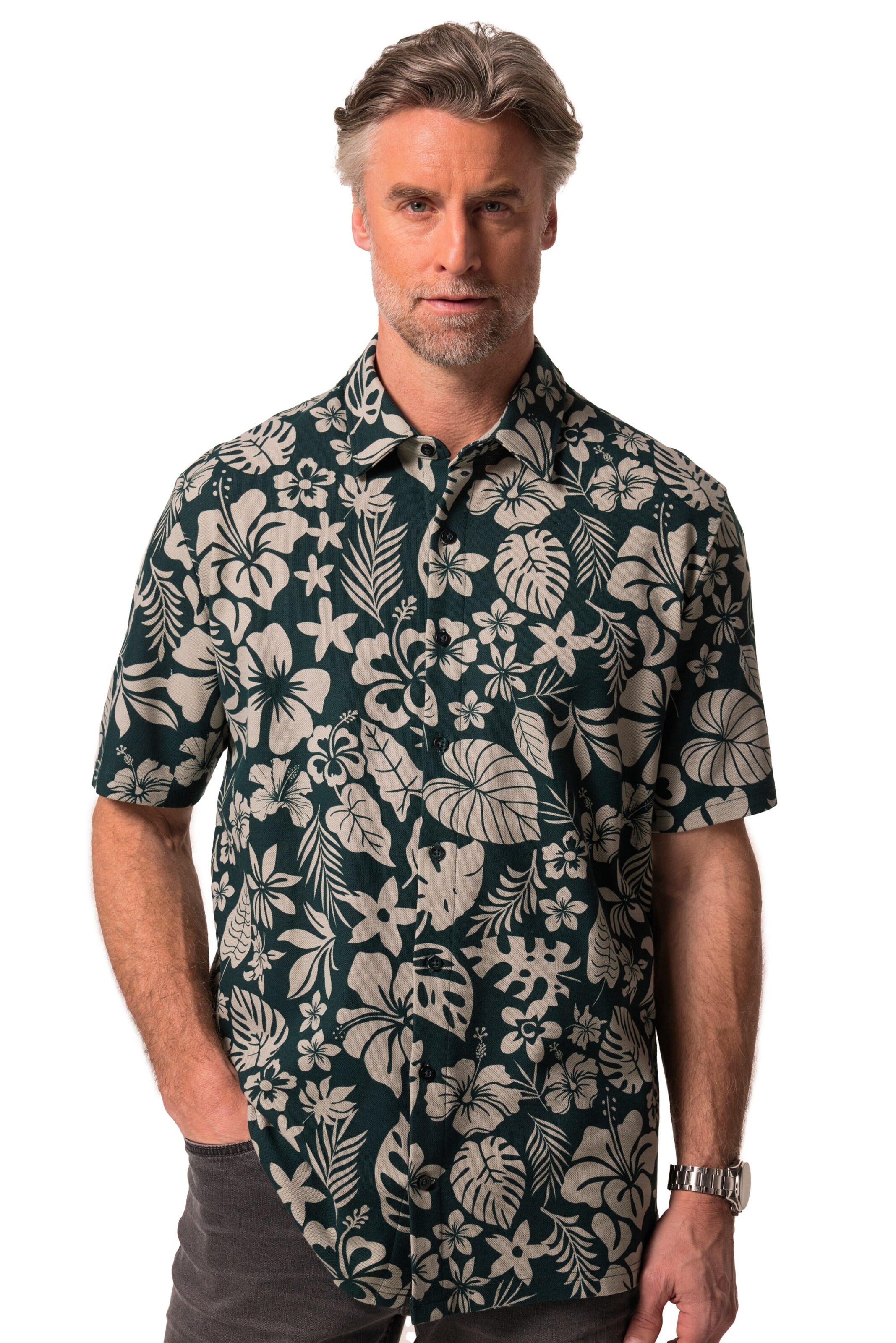 Boston Park Regular Fit Hemd in Grün: Vorderseite