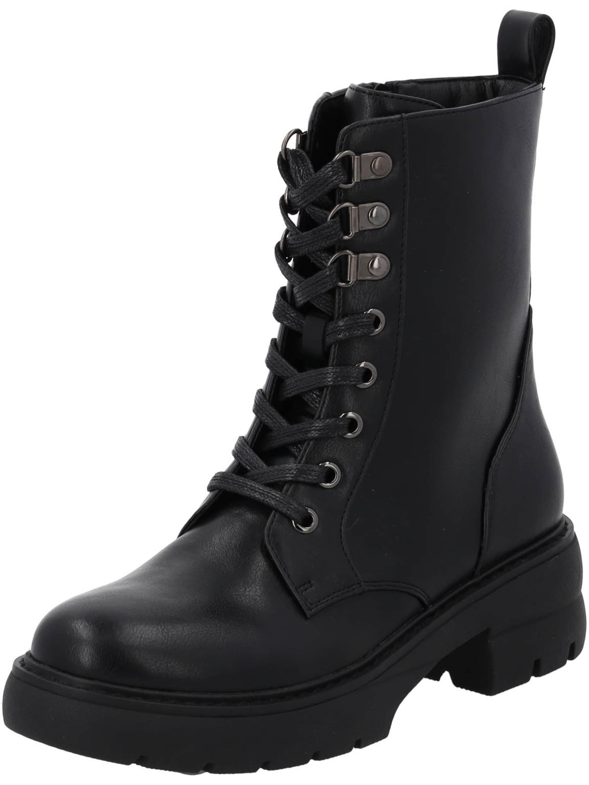 Palado - Botines con cordones 'Abbil' en negro: frente