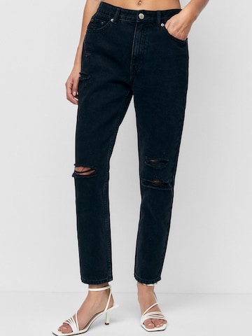 Regular Jeans de la Pull&Bear pe negru: față