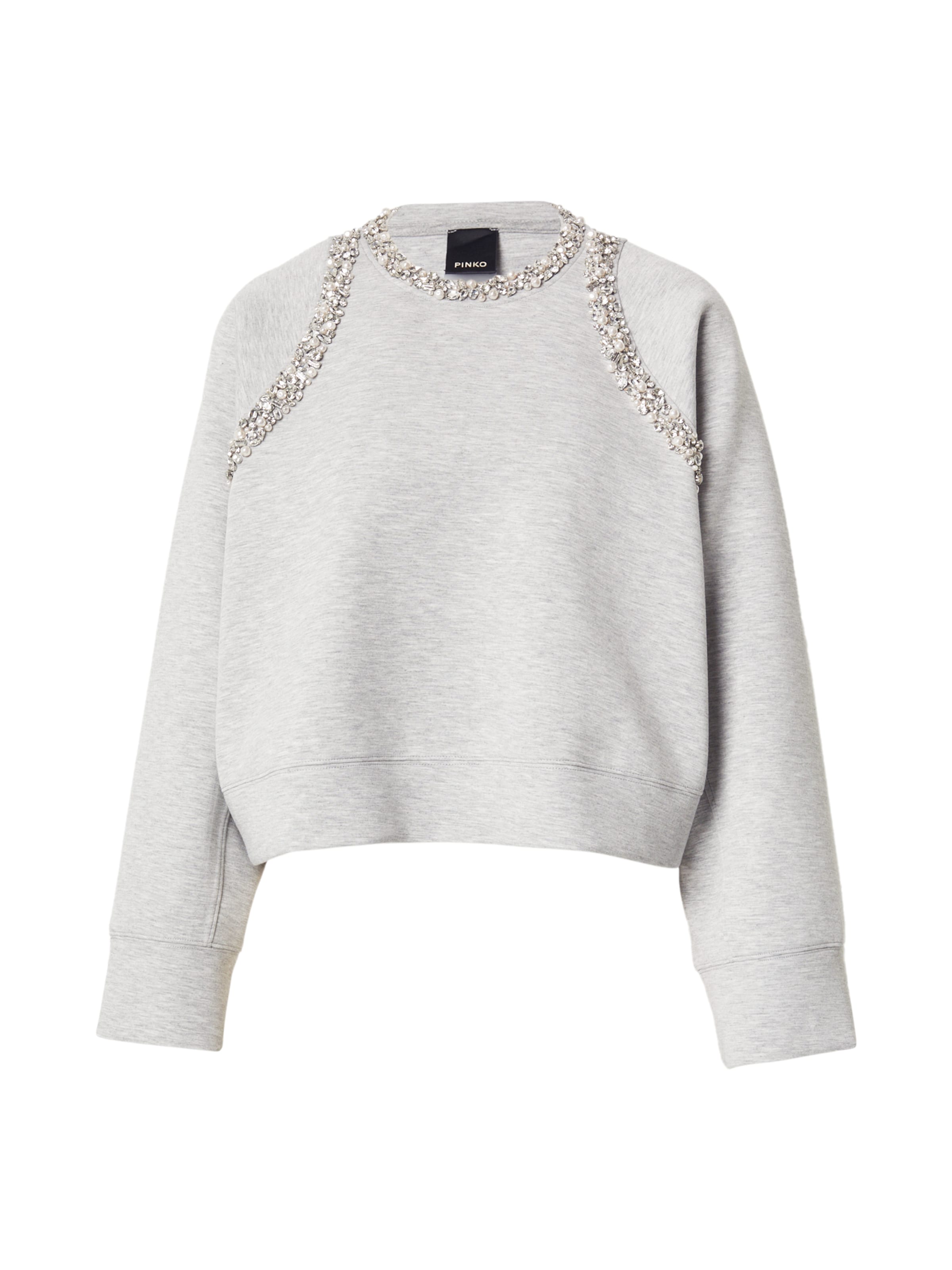 PINKO - Sweatshirt 'MINESTRA MAGLIA' em cinzento: frente