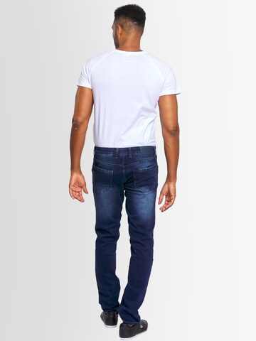 Coupe slim Jean 'Genova' Alessandro Salvarini en bleu