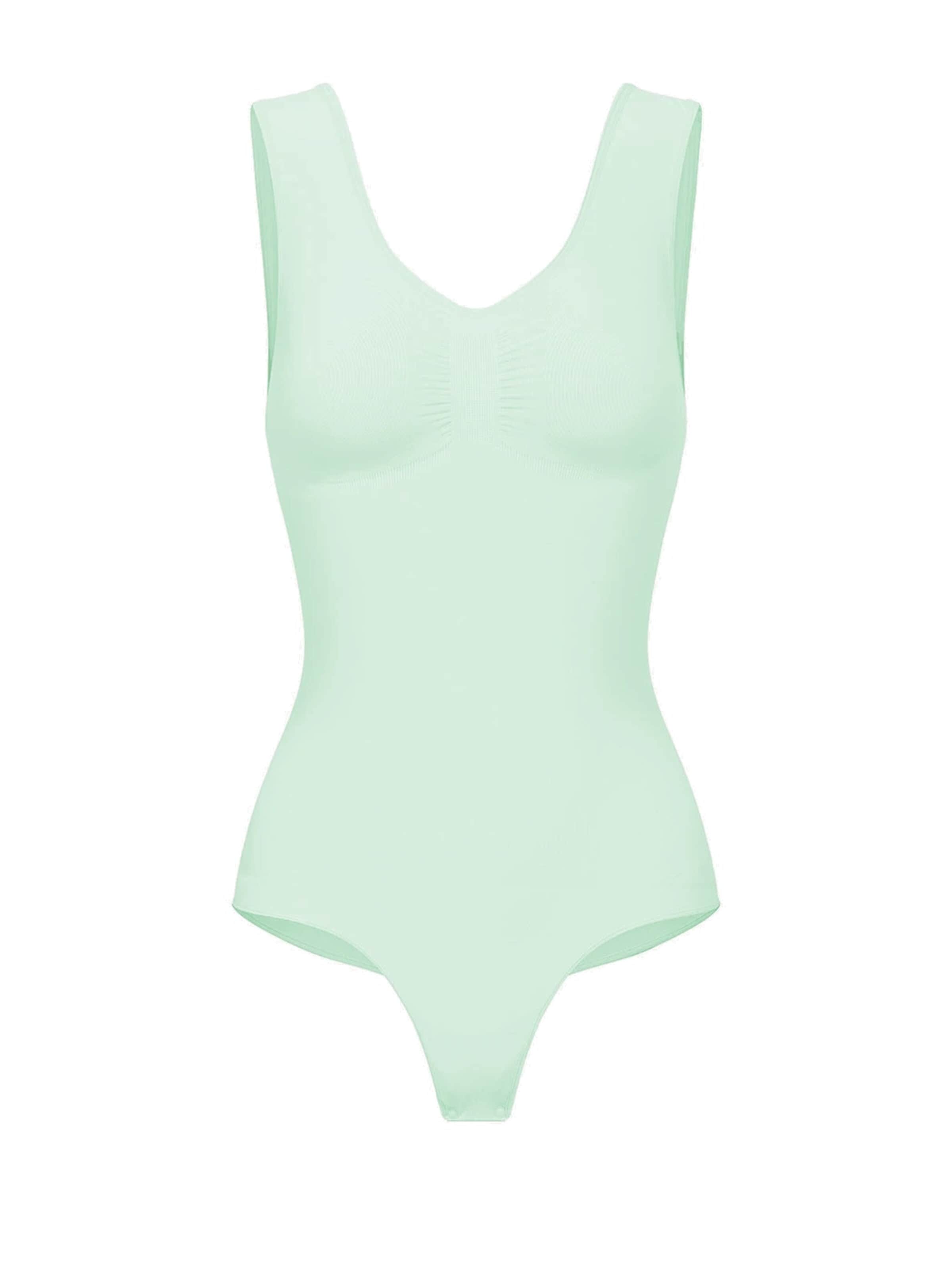 Body modelant 'Tank Bodysuit Sculpting Shapewear mit String' cfab (formerly creamy fabrics) en vert : devant