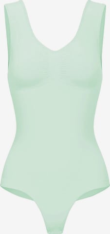 Body modelant 'Tank Bodysuit Sculpting Shapewear mit String' cfab (formerly creamy fabrics) en vert : devant