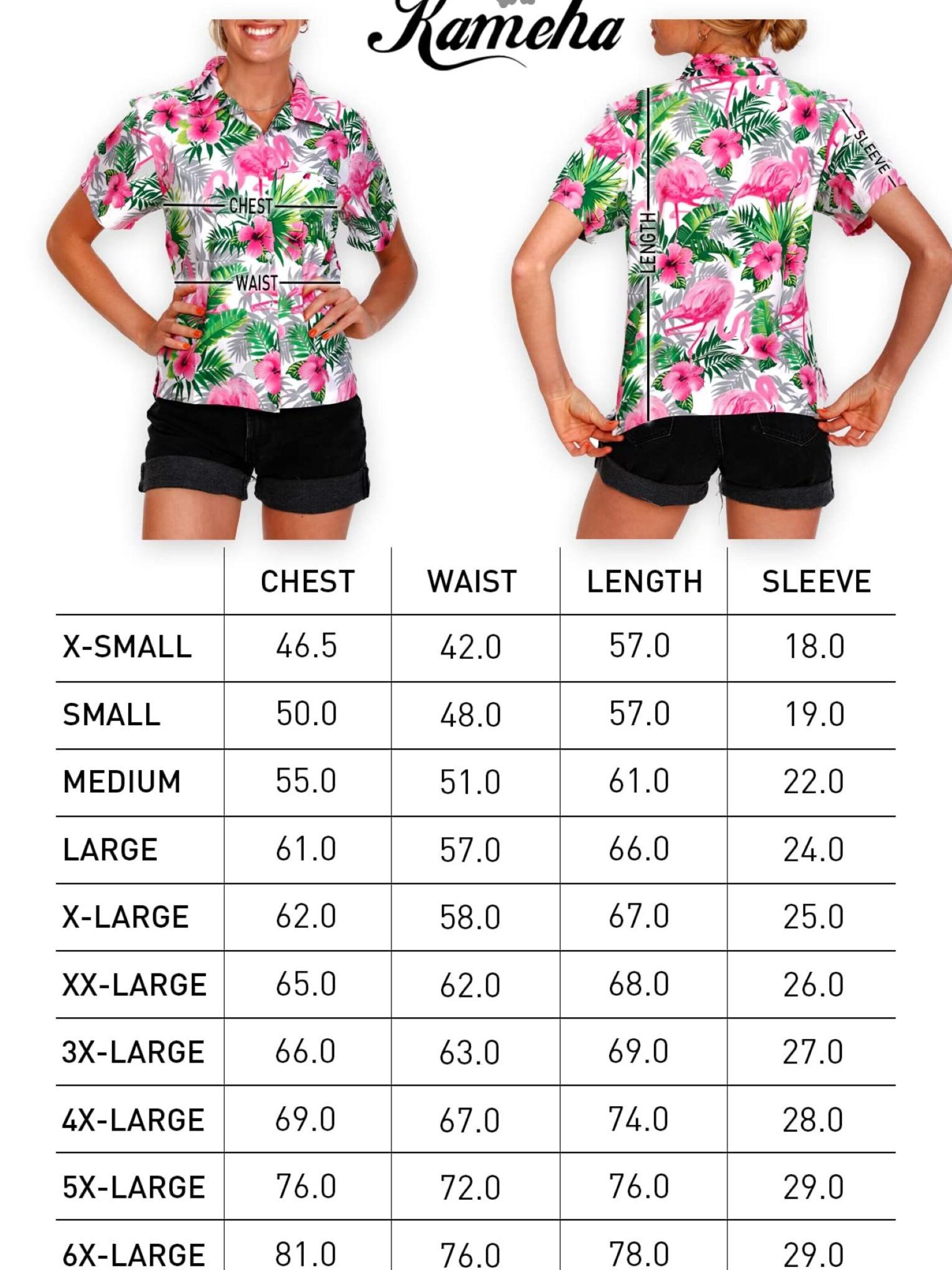 Camicia da donna 'Flamingo Flowers' di King Kameha in bianco
