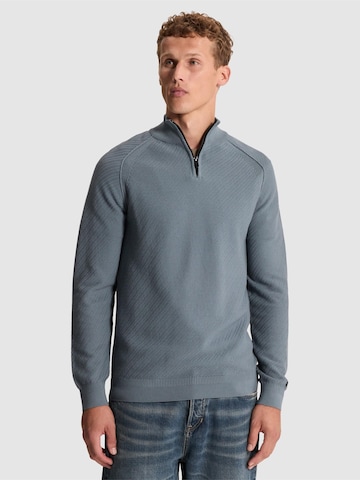 CAST IRON - Jersey 'Pullover with raglan sleeves and half-zip' en azul: frente