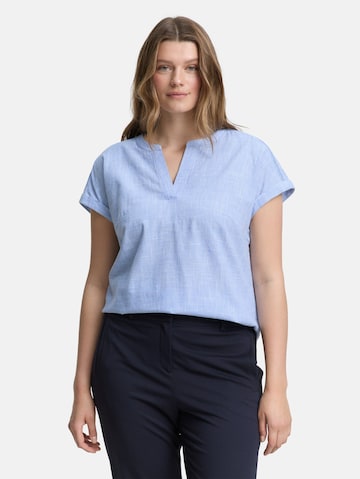 Camicia da donna di Tom Tailor Women + in blu: frontale