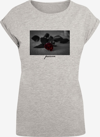 Mister Tee T-Shirt 'Passion Rose' in Grau: predná strana