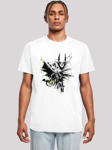 F4NT4STIC Shirt 'DC Comics Batman Batface Splash' in White: front