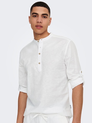Only & Sons Slim Fit Hemd 'Caiden' in Weiß