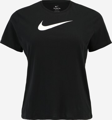 T-shirt fonctionnel 'Swoosh' NIKE en noir : devant