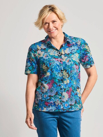 Goldner Bluse in Blau