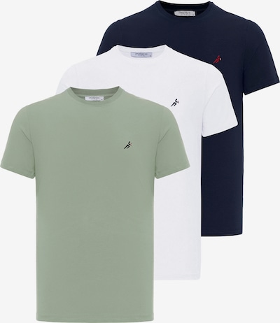 Moxx Paris T-Shirt en vert pastel / noir / blanc, Vue avec produit