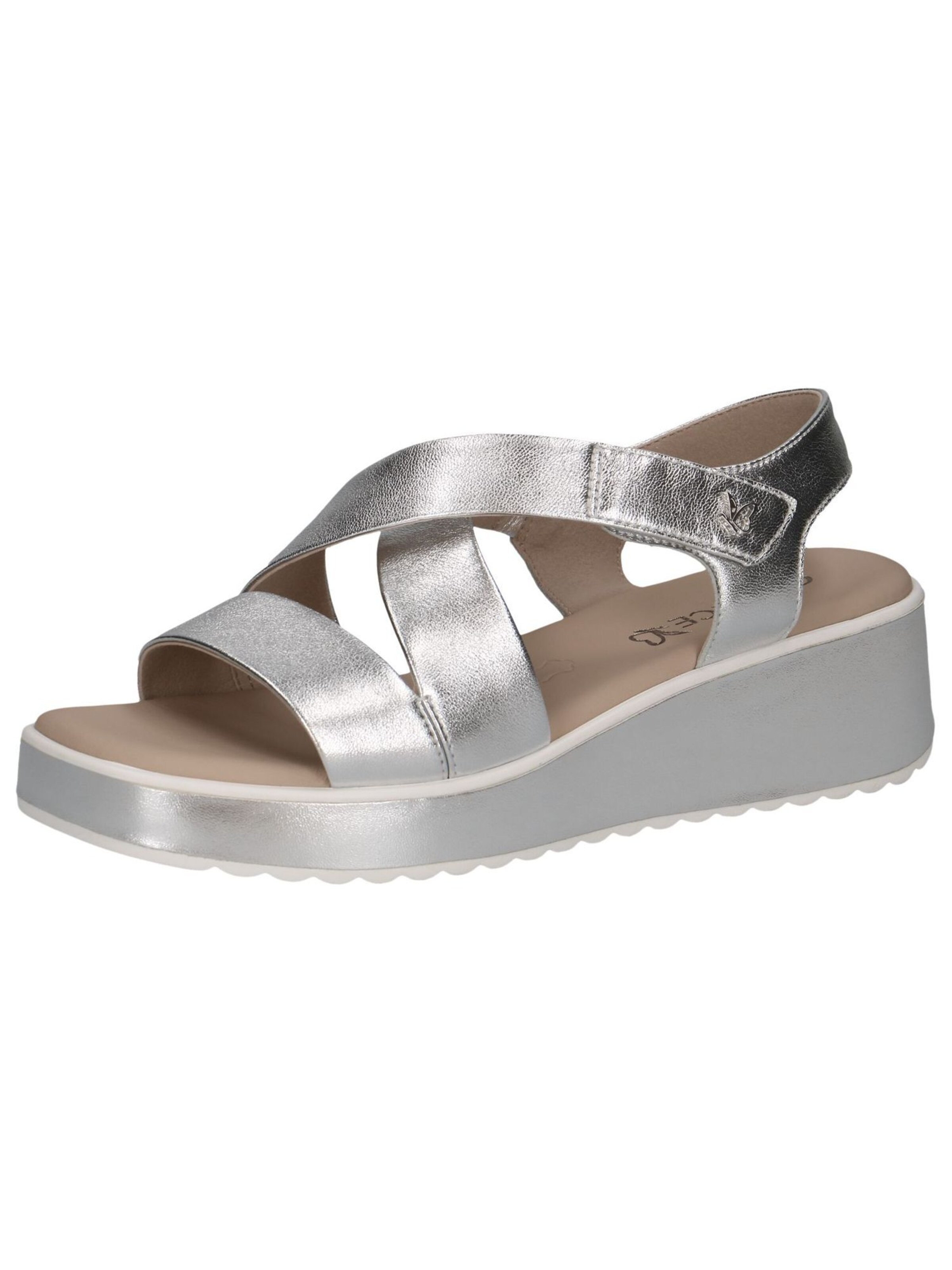 CAPRICE Sandals in Silver: front