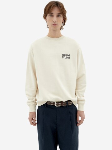 Thinking MU Sweatshirt ' FUNGHI ' i beige: forside