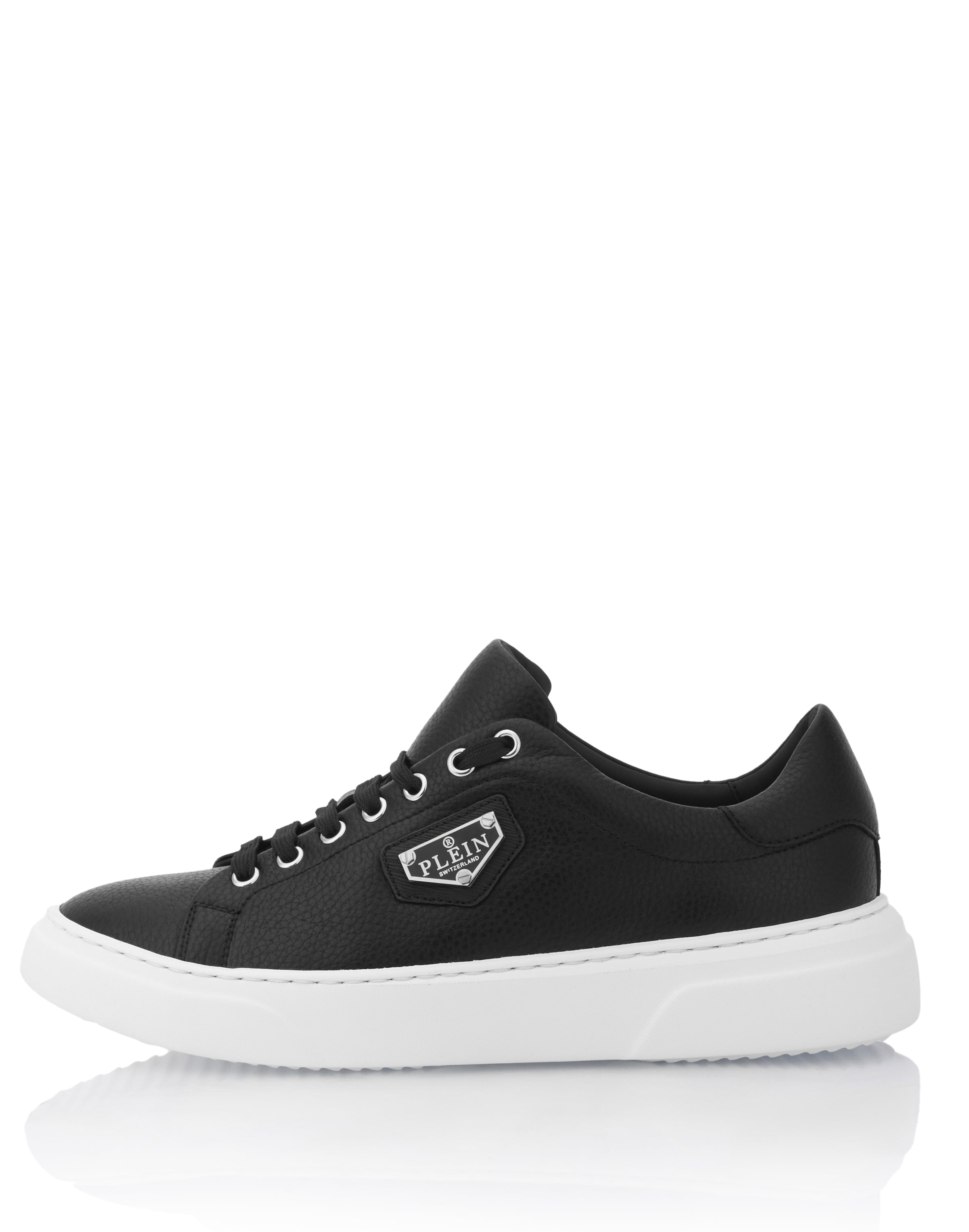Sneaker bassa 'Iconic Plein' di Philipp Plein in nero: frontale