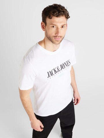 JACK & JONES T-shirt 'LUCCA' i vit: framsida