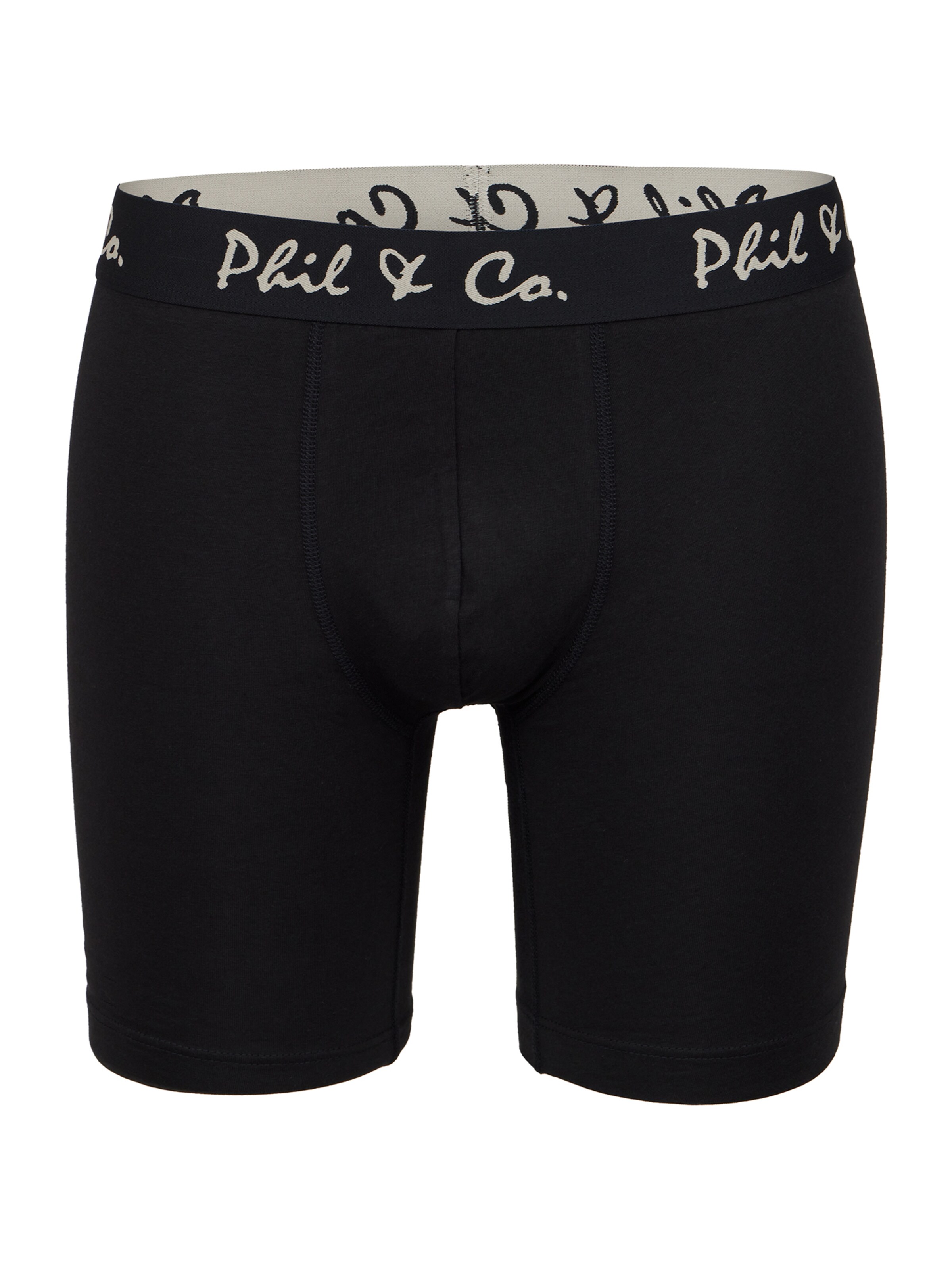Phil & Co. Berlin Boxershorts ' Long Boxer Briefs ' in Zwart