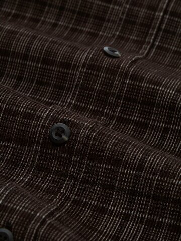 TOM TAILOR Regular fit Button Up Shirt in Brown