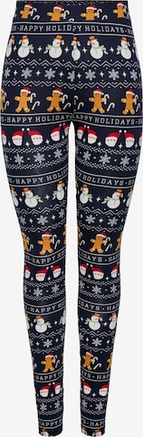 ONLY Leggings 'Xmas Elfi Life' in Bruin: voorkant