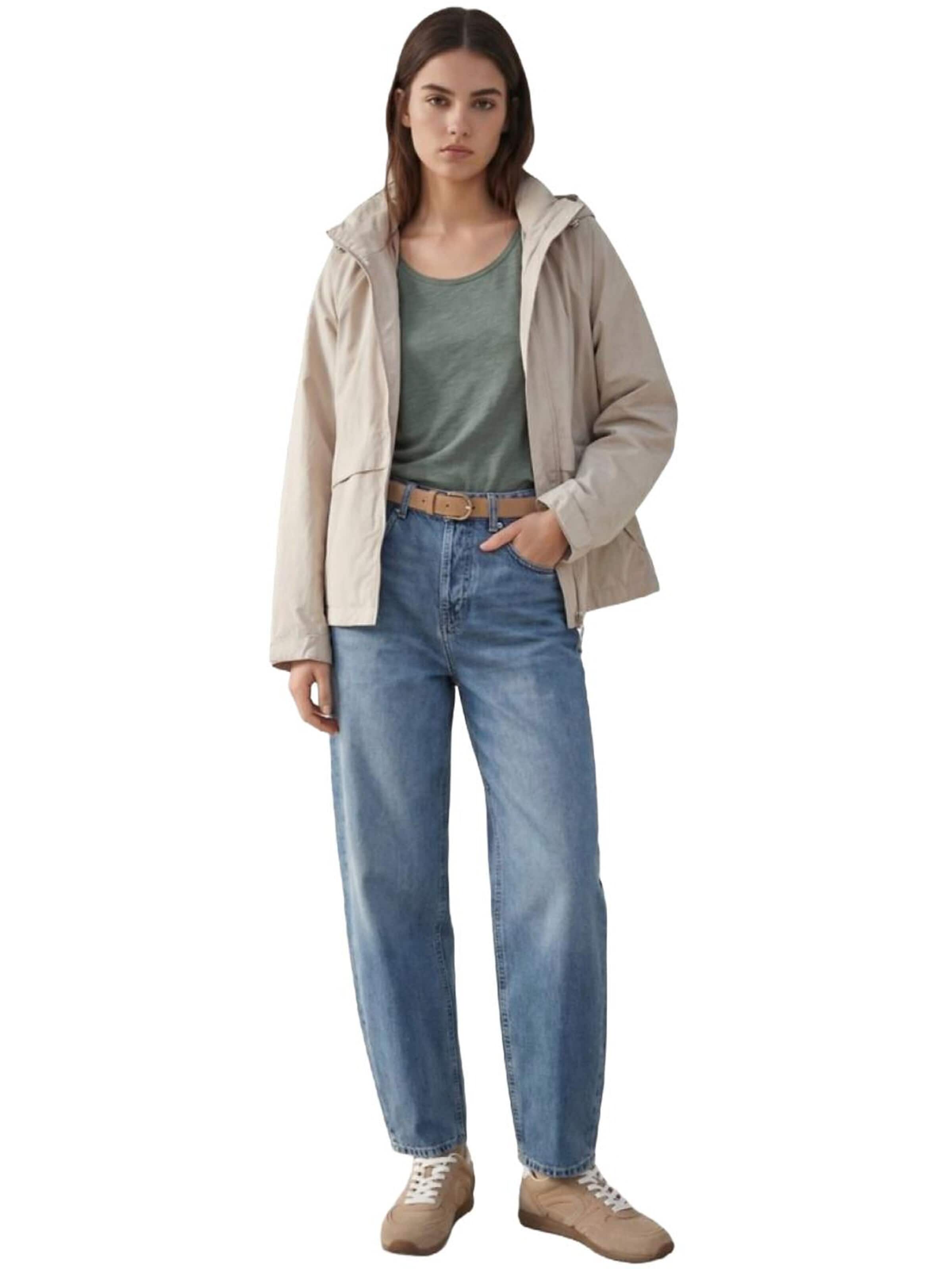 LTB Jeans Shirt 'U-Neck T-Shirt' in Groen: voorkant