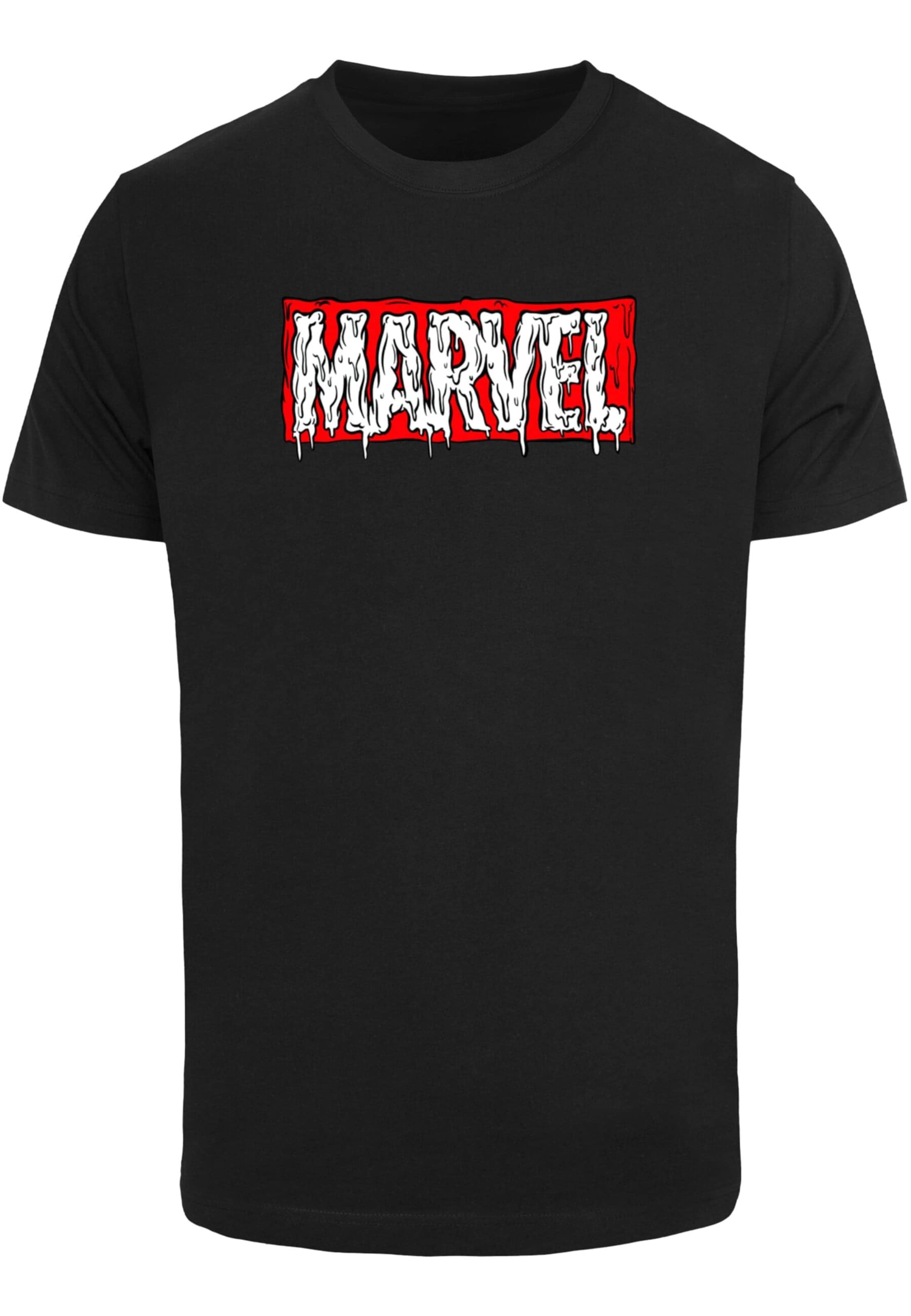 Merchcode Shirt 'Marvel Drip' in Zwart: voorkant