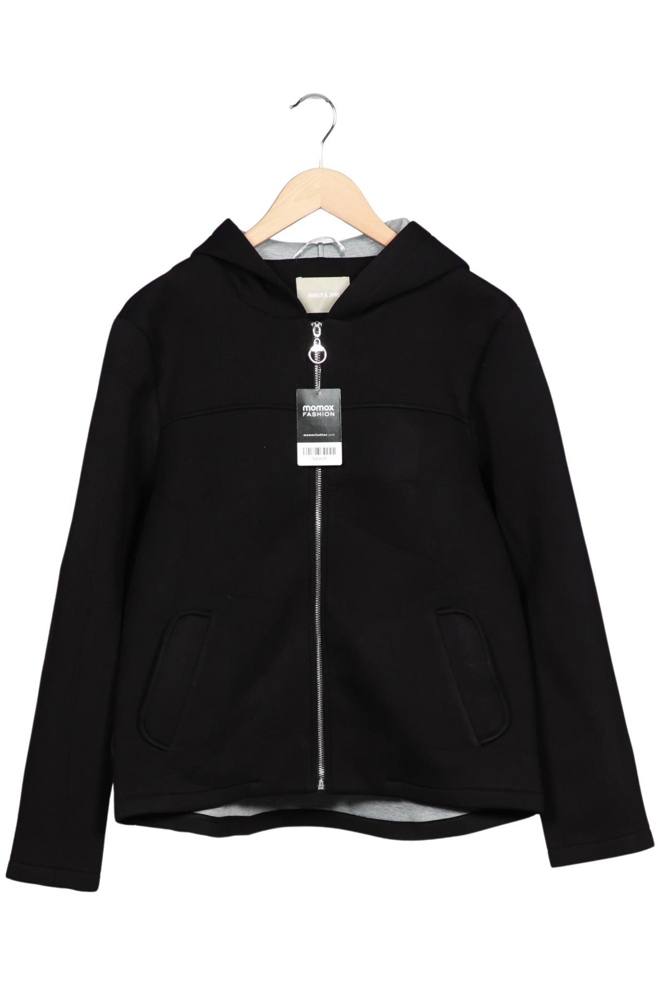 Amber & June Sweatshirt & Zip-Up Hoodie in XL in Black: front