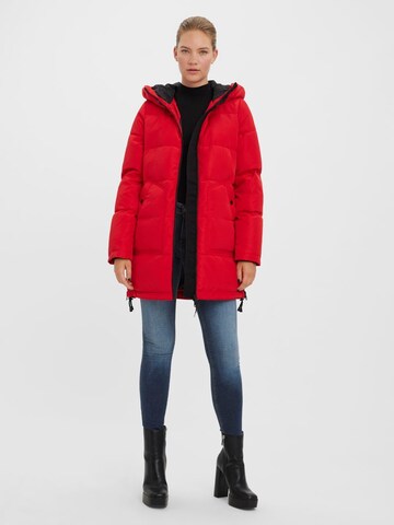 VERO MODA Winter Jacket in Red