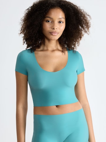 Bustier Soutien-gorge ' ZERO Feel 2.0 Crop Top ' SLOGGI en bleu : devant