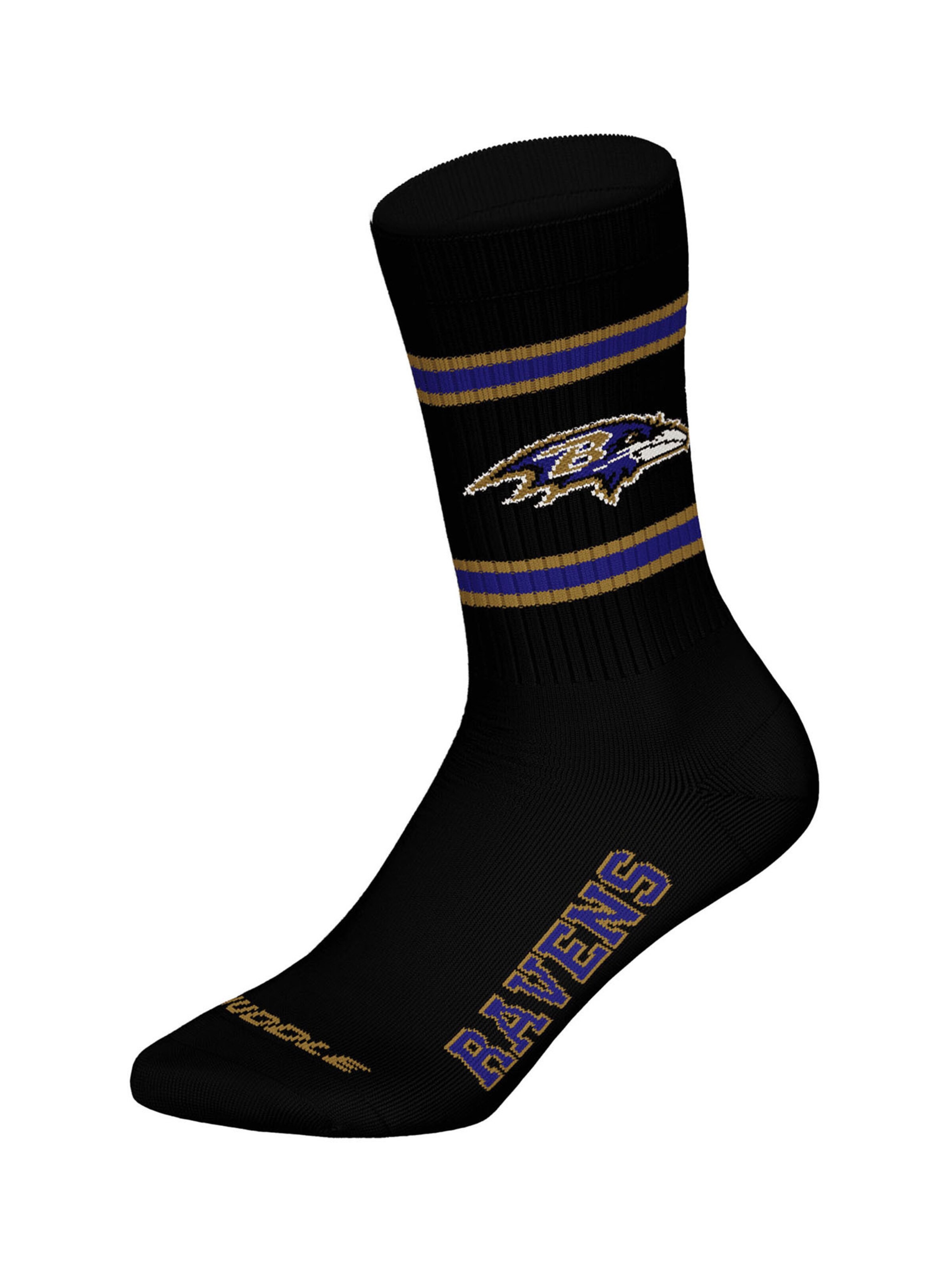 Huddle Freizeitsocken ' NFL Baltimore Ravens Crew ' in Lila