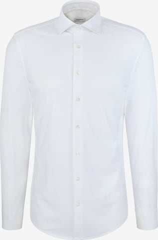 Coupe slim Chemise business 'Uni' SEIDENSTICKER en blanc : devant