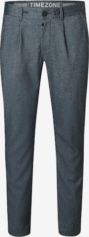 TIMEZONE Bundfaltenhose 'Charly' in Blau: Vorderseite