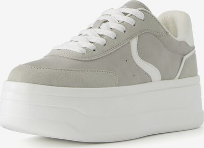 Bershka Baskets basses en gris / blanc cassé, Vue avec produit